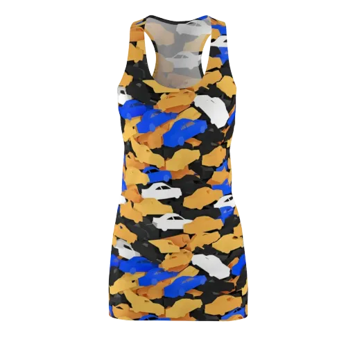 Traffic Jam Royale on a Racerback Dress