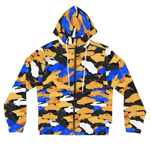 Traffic Jam Royale on a Women's Full-Zip Hoodie