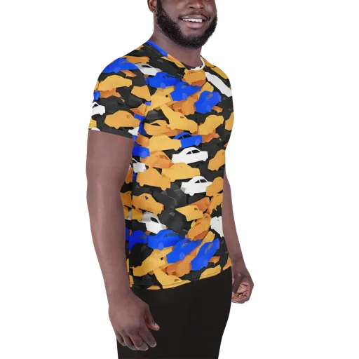 Traffic Jam Royale on a Men's Athletic T-Shirt