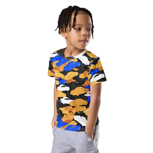 Traffic Jam Royale on a Kids Crew Neck T-Shirt
