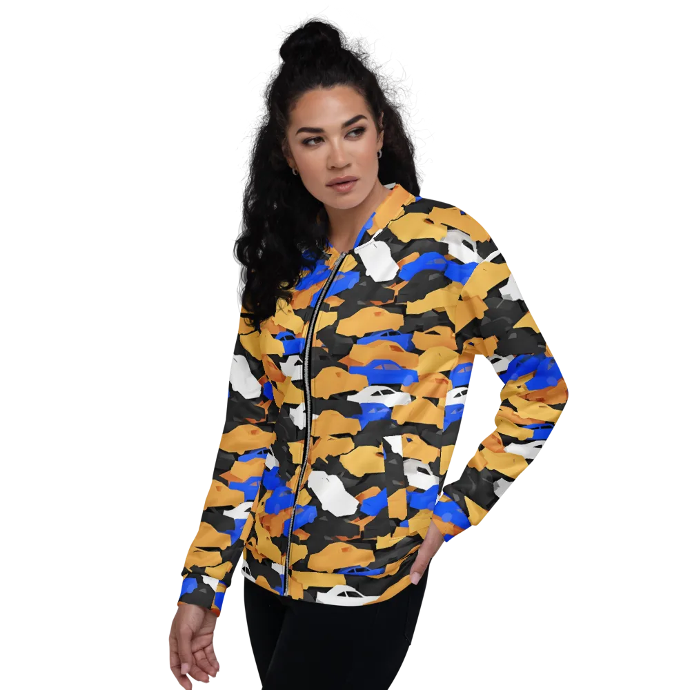 Traffic Jam Royale on Bomber Jacket — Left