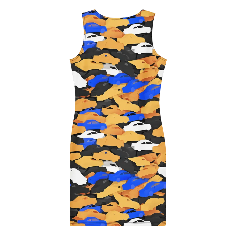 Traffic Jam Royale on Bodycon Dress — Back