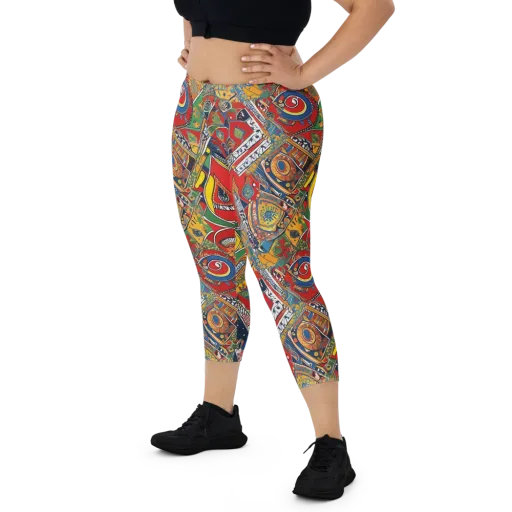 Chromatic Arcade on a Capri Leggings
