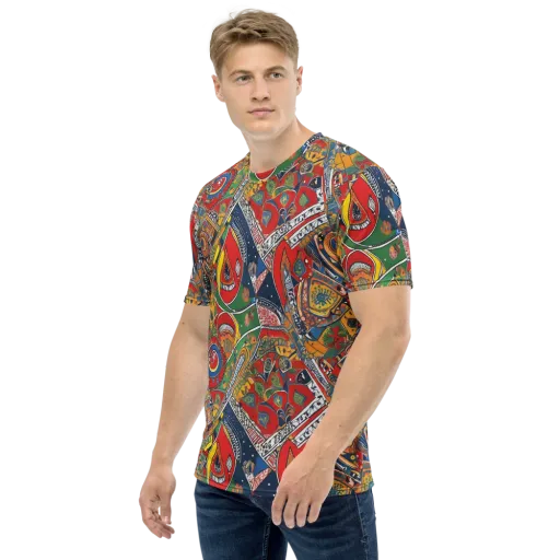 Chromatic Arcade on a Men's Crew Neck T-Shirt