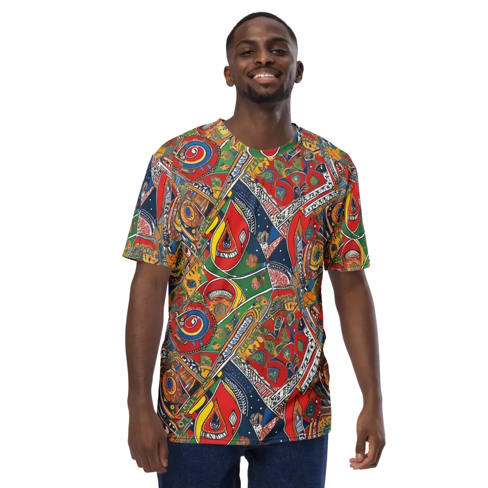 Chromatic Arcade on Men's Crew Neck T-Shirt — Front