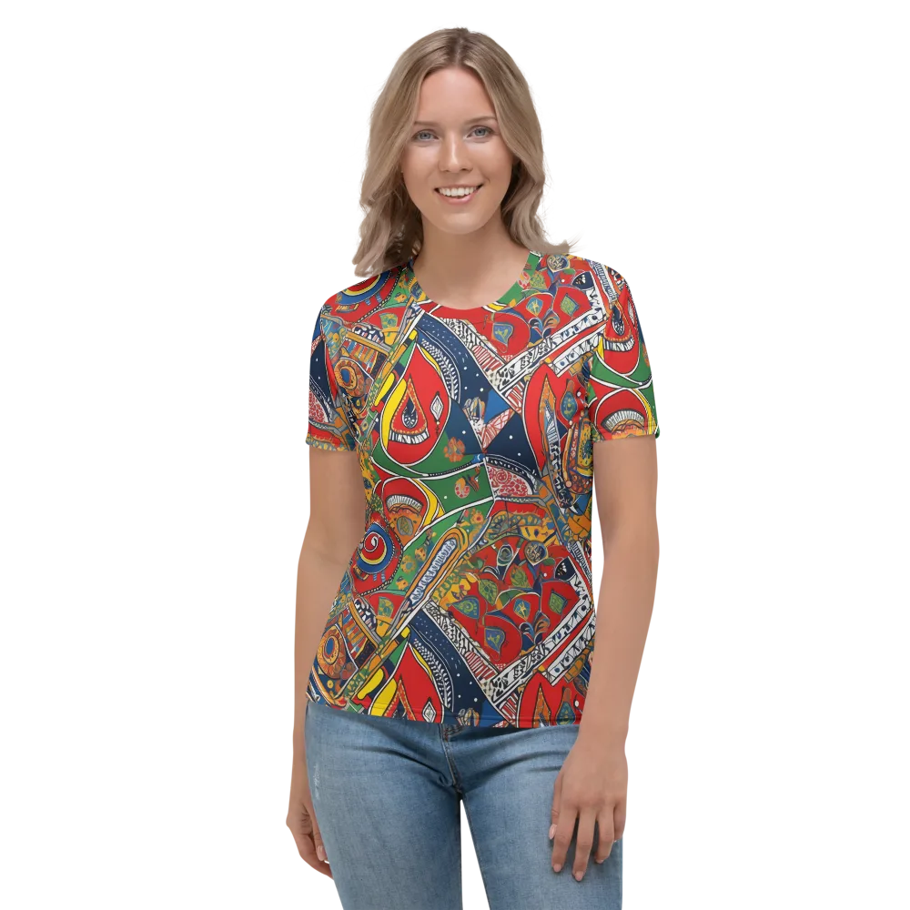 Chromatic Arcade on Women's Crew Neck T-Shirt — Front