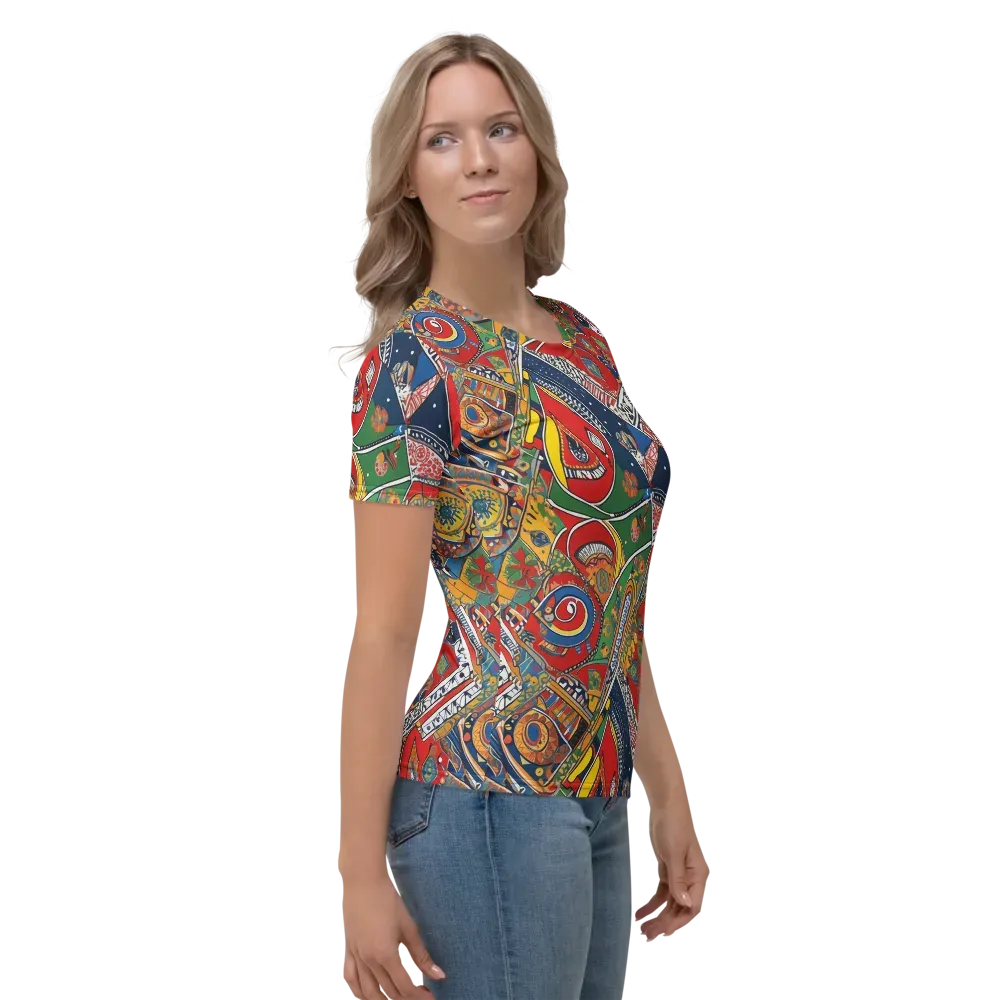 Chromatic Arcade on Women's Crew Neck T-Shirt — Right