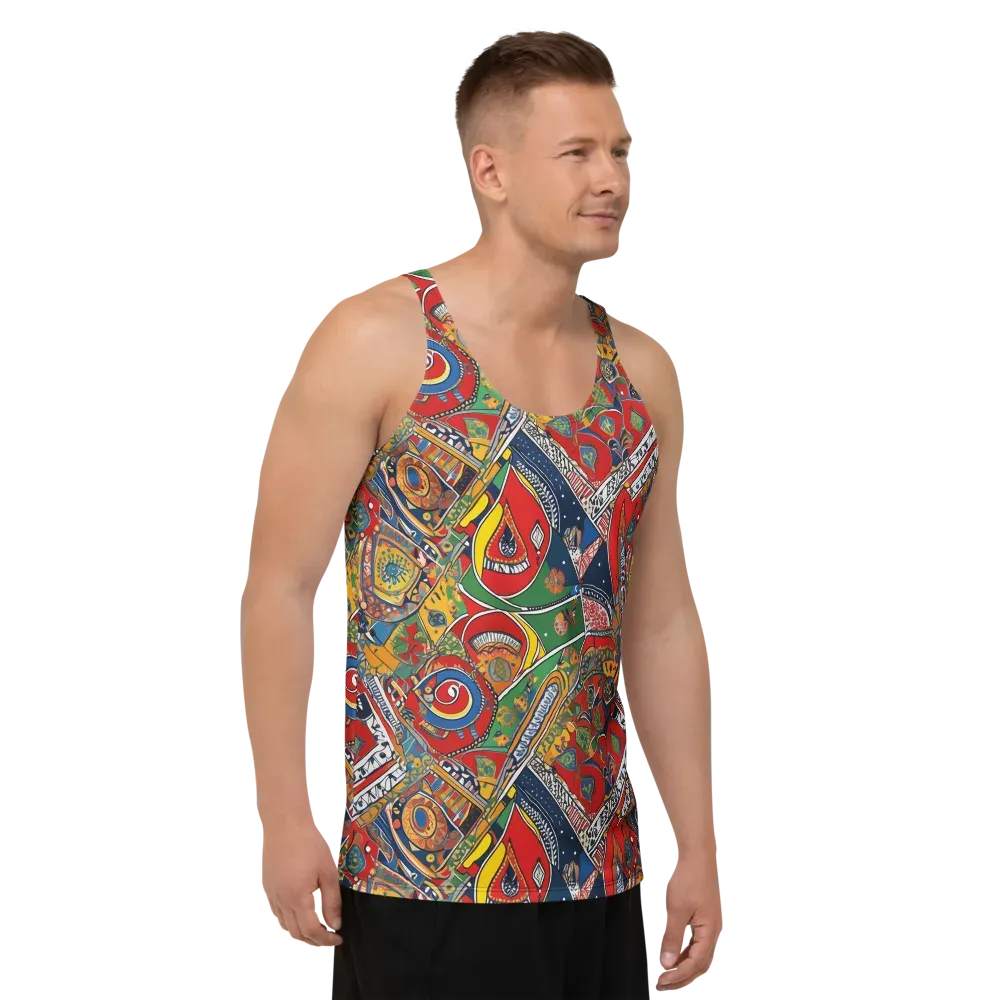Chromatic Arcade on Men's Tank Top — Right Front