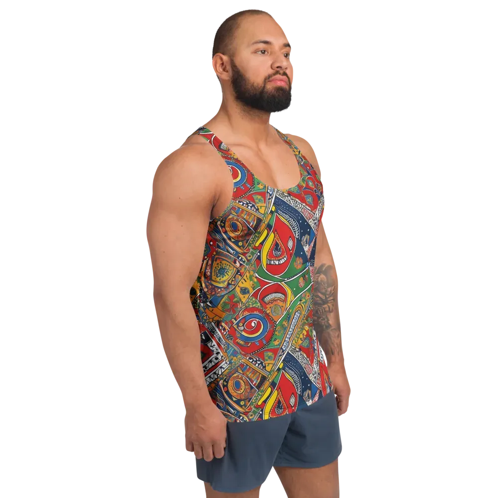 Chromatic Arcade on Men's Tank Top — Right Front