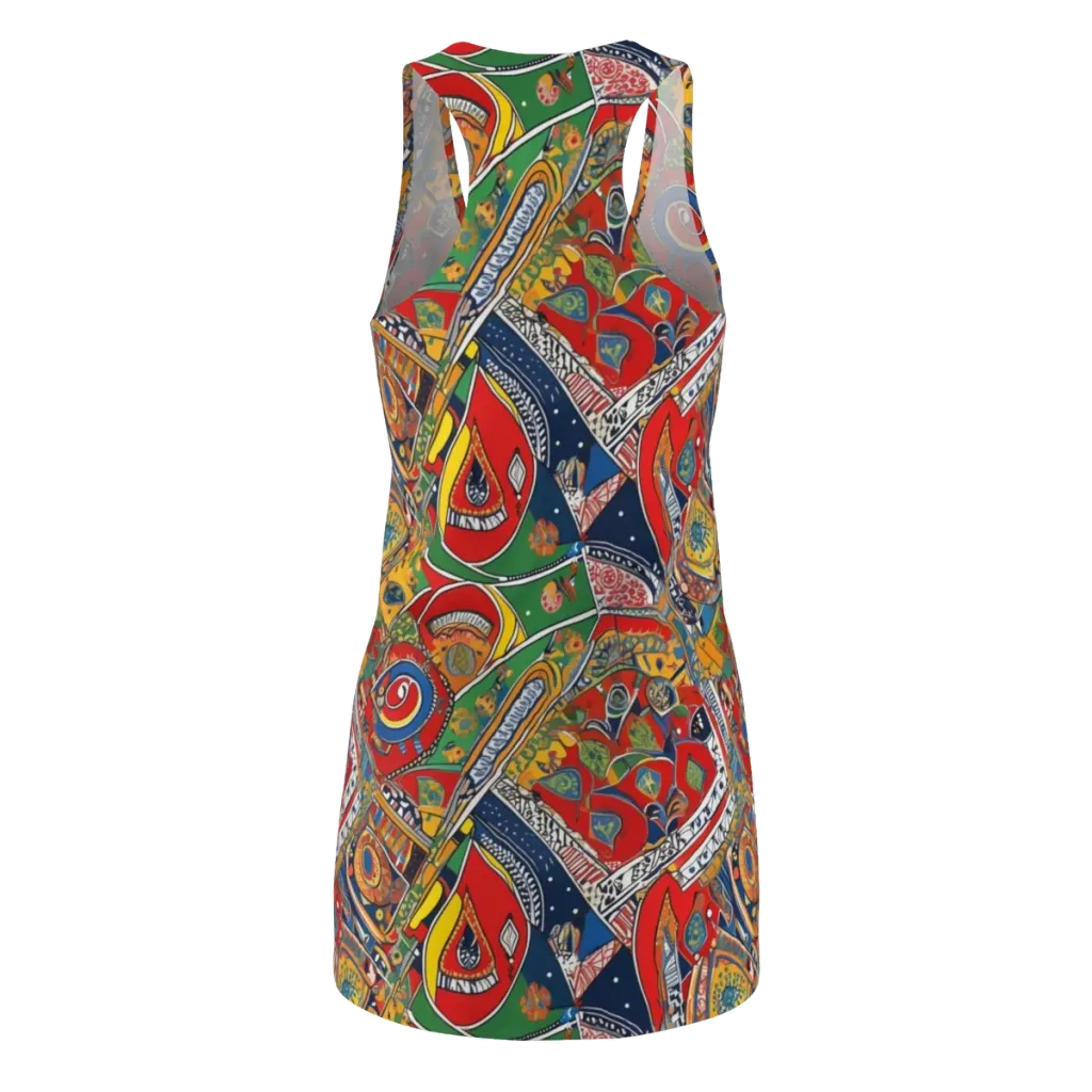 Chromatic Arcade on Racerback Dress — Back