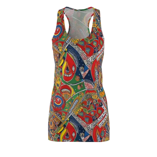 Chromatic Arcade on a Racerback Dress