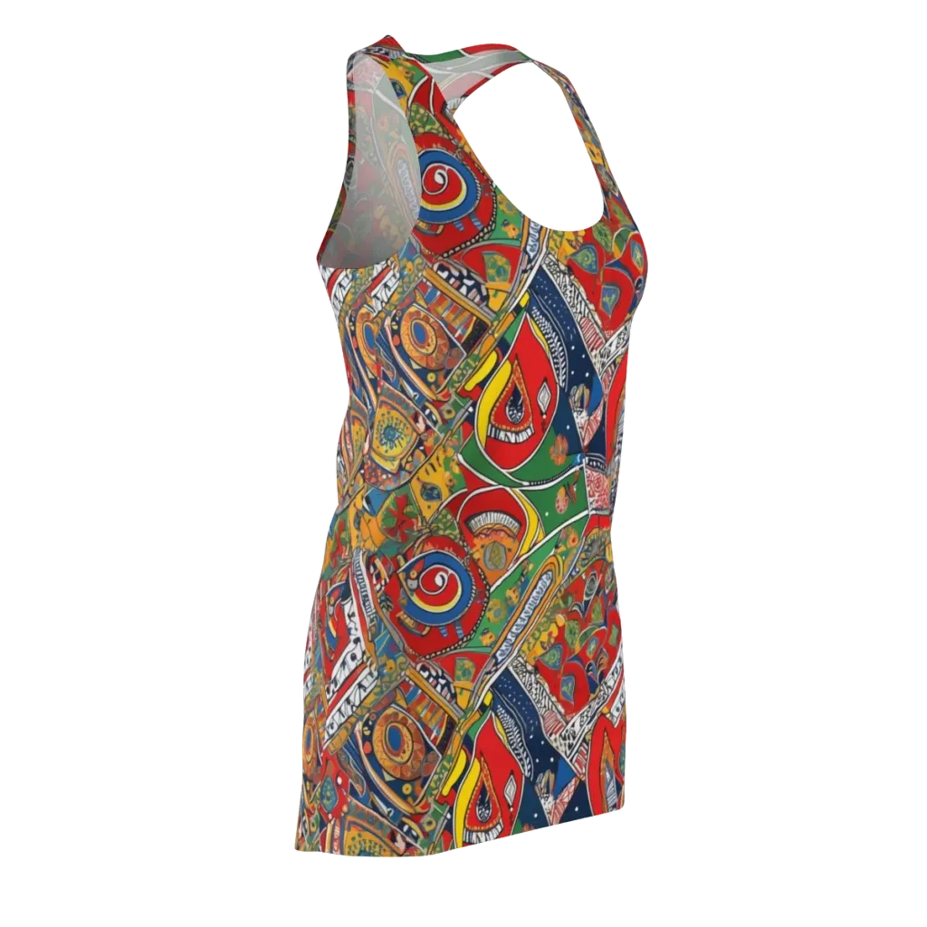 Chromatic Arcade on Racerback Dress — Front Side