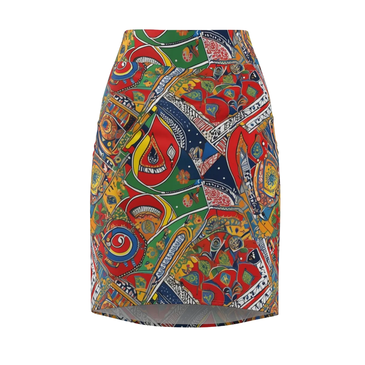 Chromatic Arcade on Pencil Skirt — Front