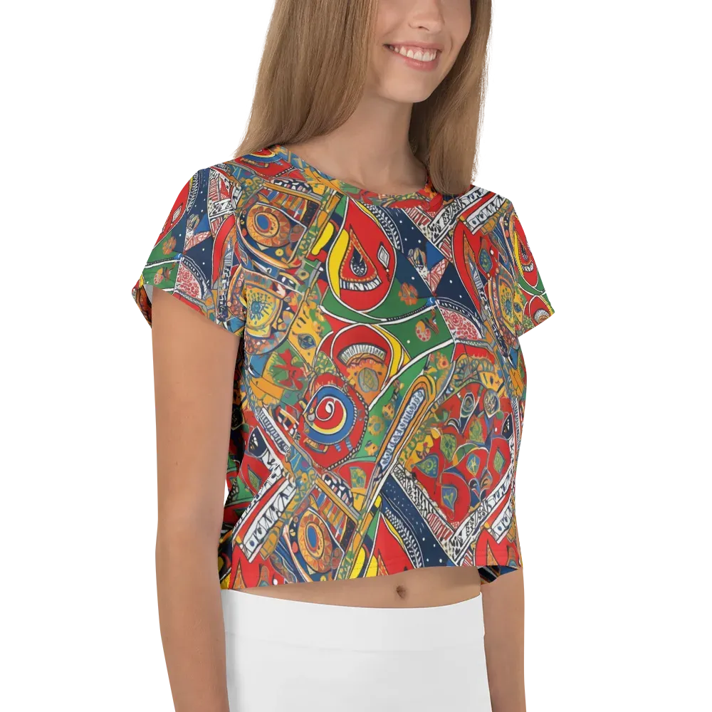 Chromatic Arcade on Crop Tee — Right