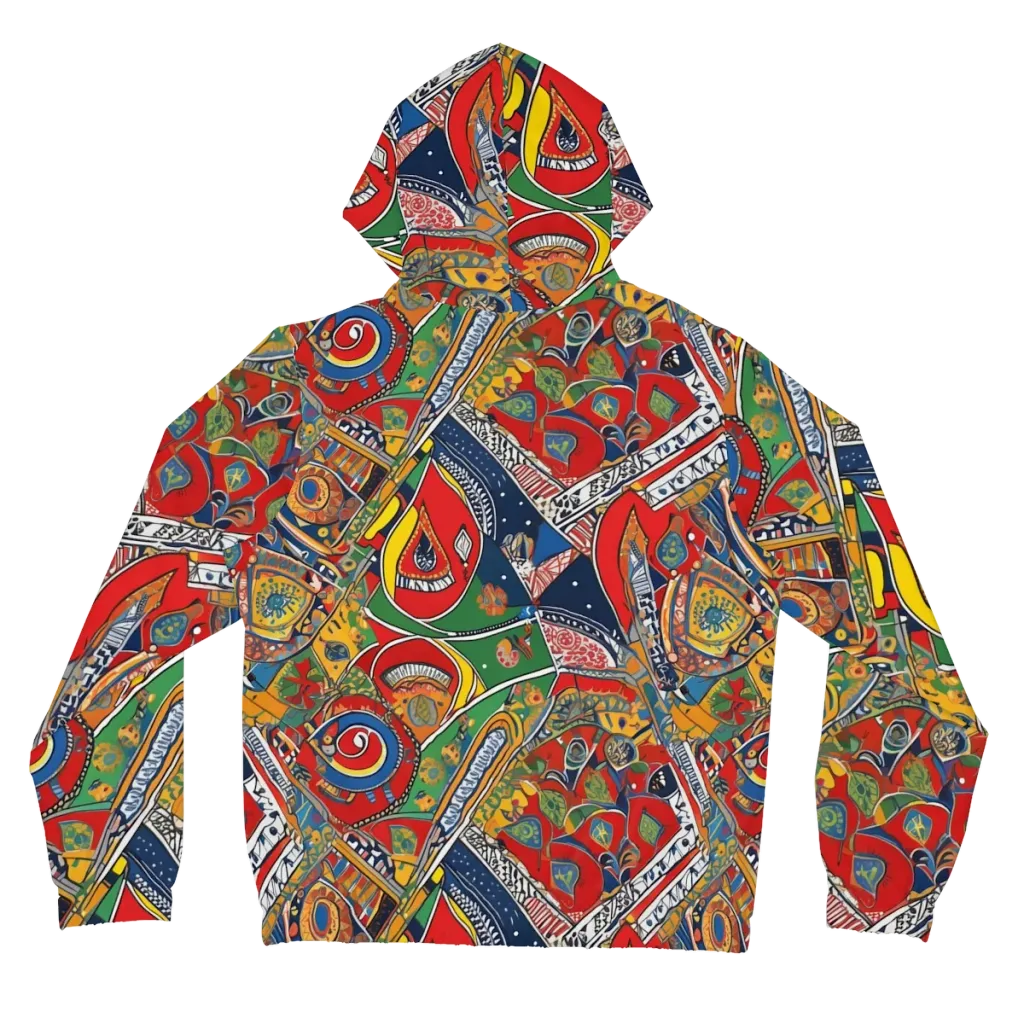 Chromatic Arcade on Women's Full-Zip Hoodie — Back