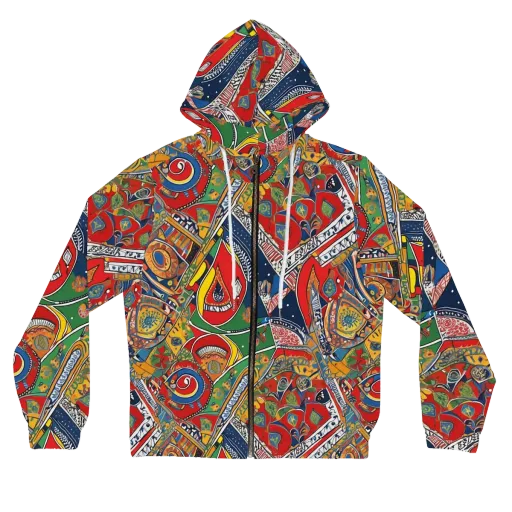 Chromatic Arcade on a Women's Full-Zip Hoodie