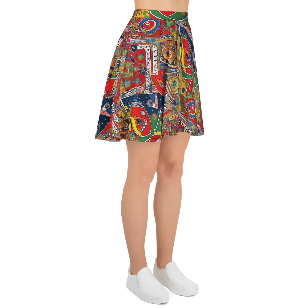 Chromatic Arcade on Skater Skirt — Right
