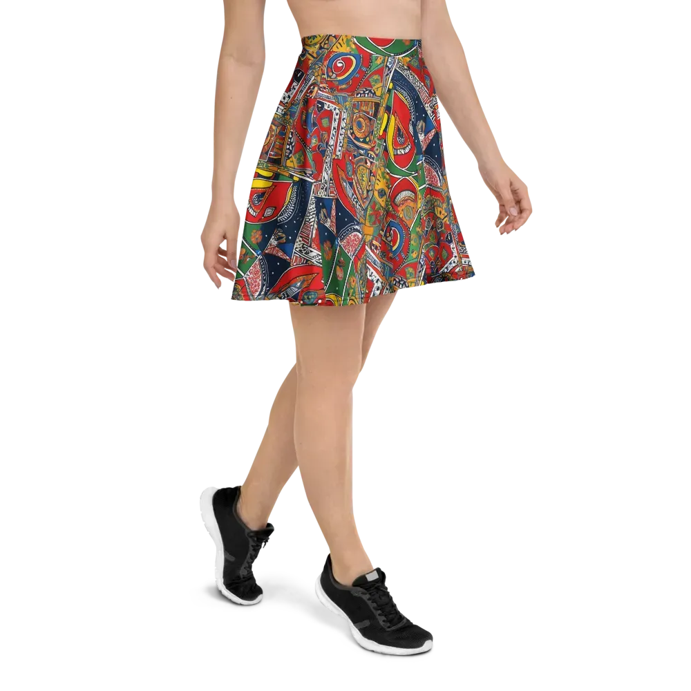 Chromatic Arcade on Skater Skirt — Right