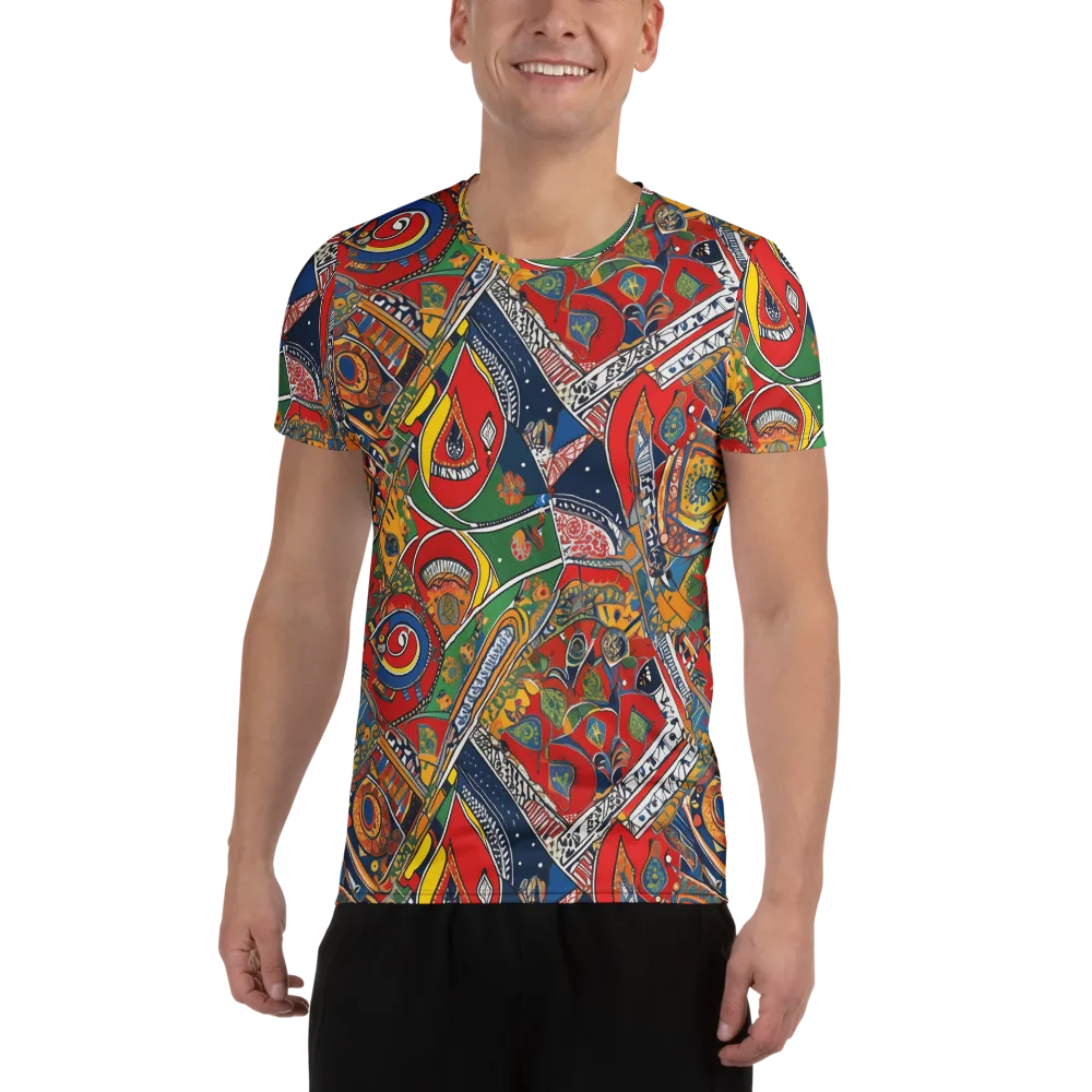 Chromatic Arcade on Men's Athletic T-Shirt — Front