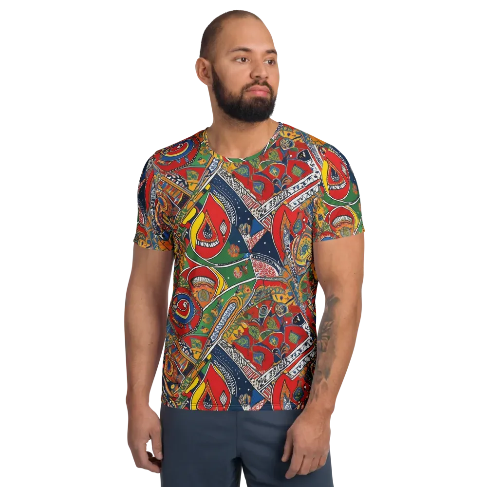 Chromatic Arcade on Men's Athletic T-Shirt — Front
