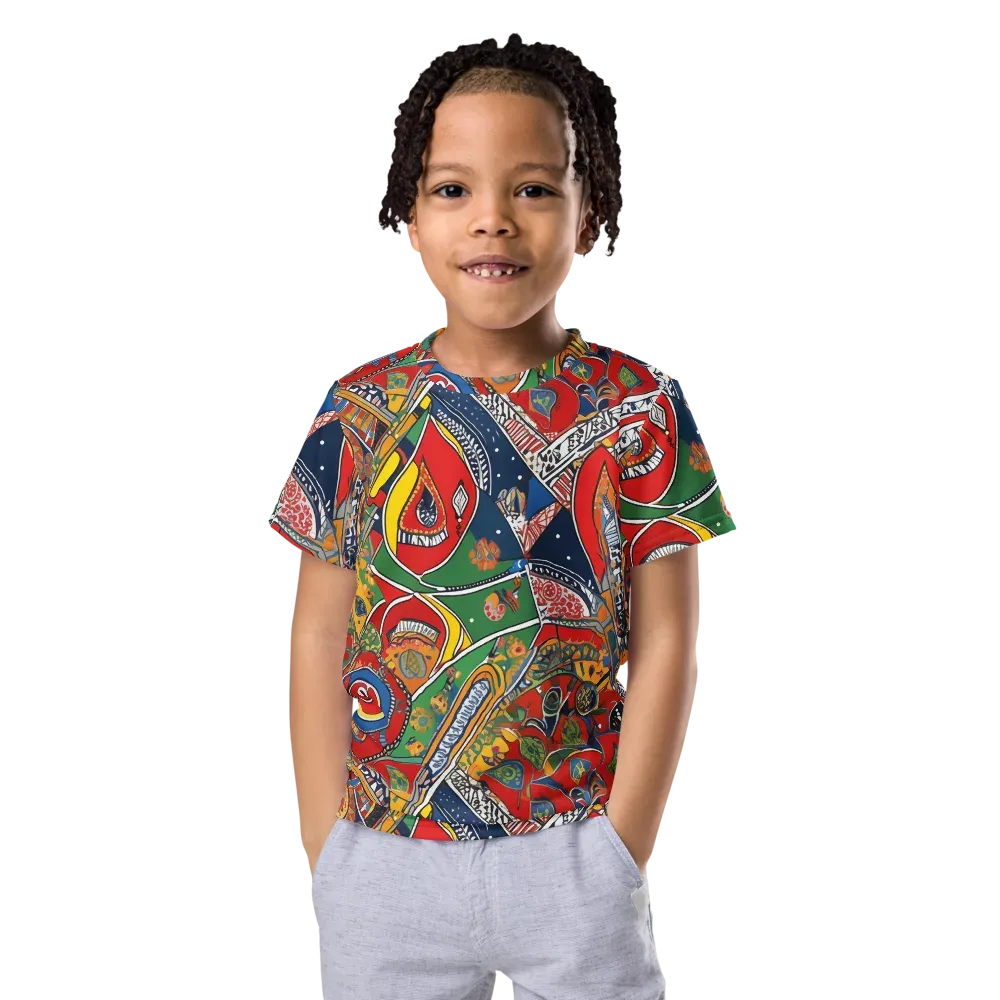 Chromatic Arcade on Kids Crew Neck T-Shirt — Front