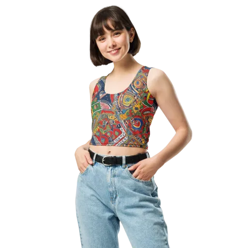 Chromatic Arcade on a Crop Top