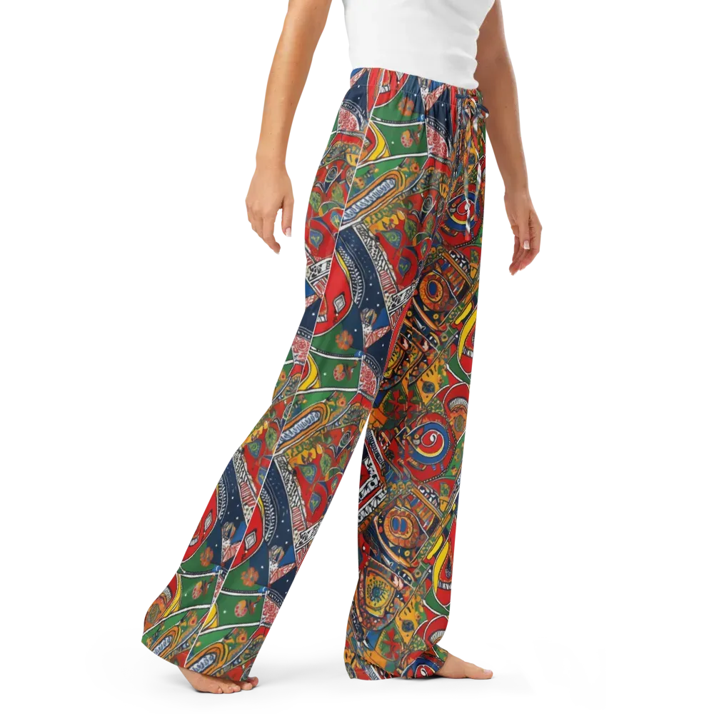 Chromatic Arcade on Women's Pajama Pants — Right Front