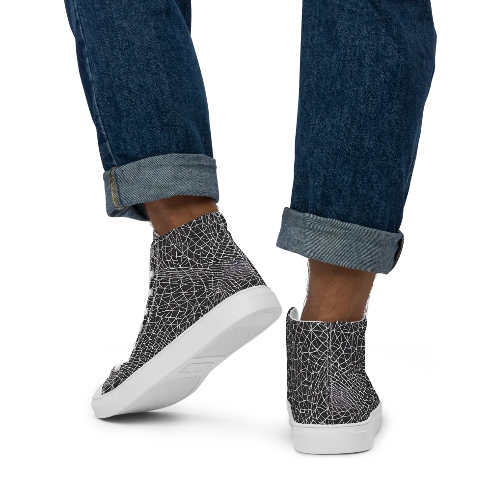 Cheng's Nexus on Men's High Top Canvas Shoes — Back