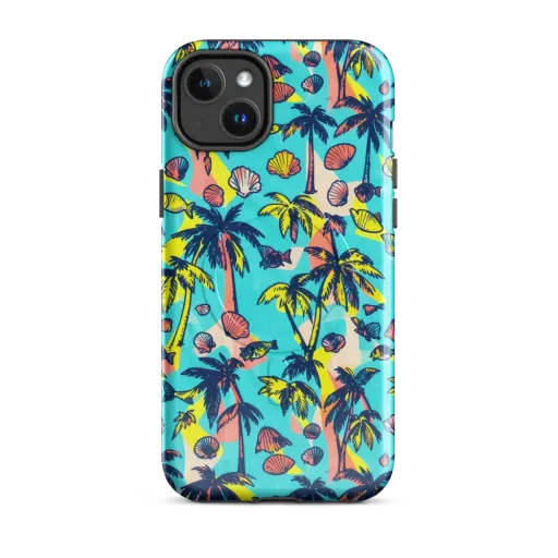 Neon Palm Tide on a MagSafe Tough Case for iPhone®