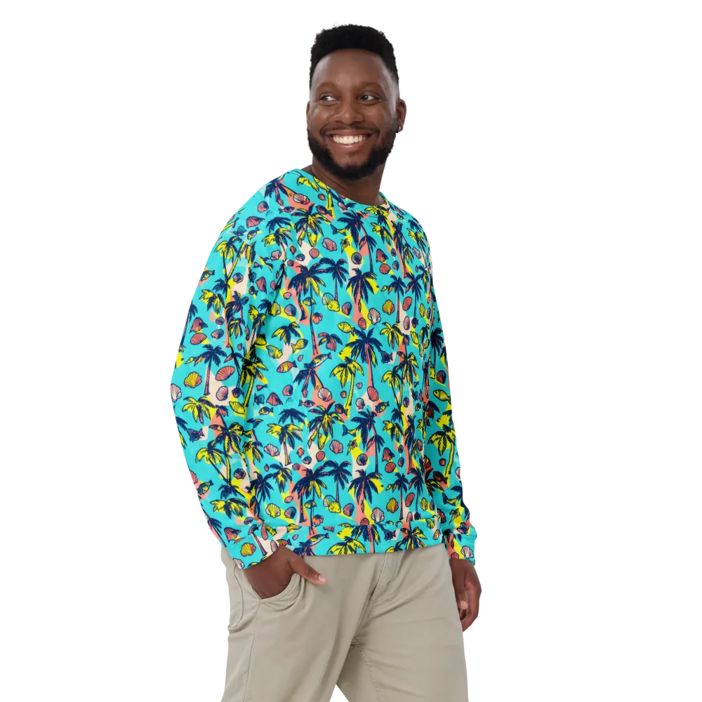 Neon Palm Tide on Sweatshirt — Front