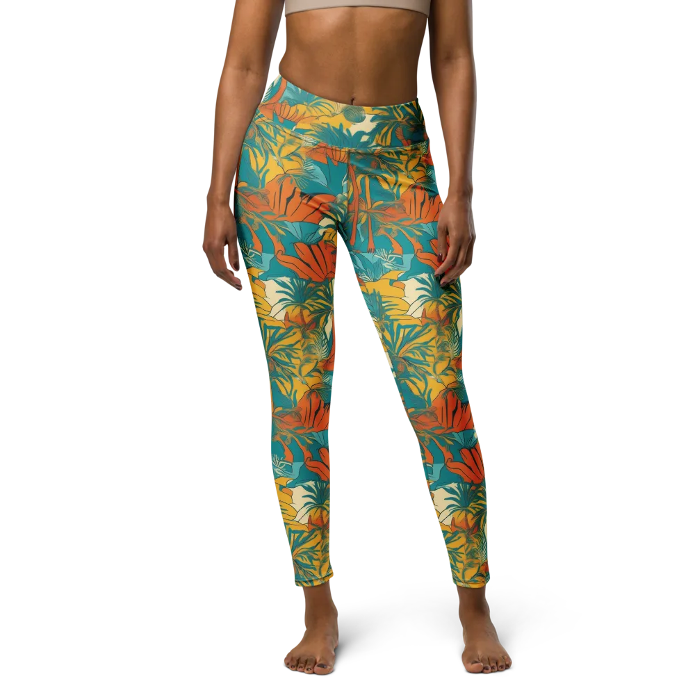 Citrus Jungle on Yoga Leggings — Front