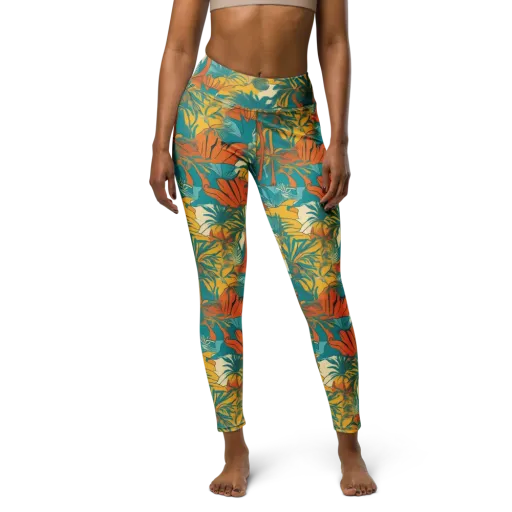 Citrus Jungle on a Yoga Leggings