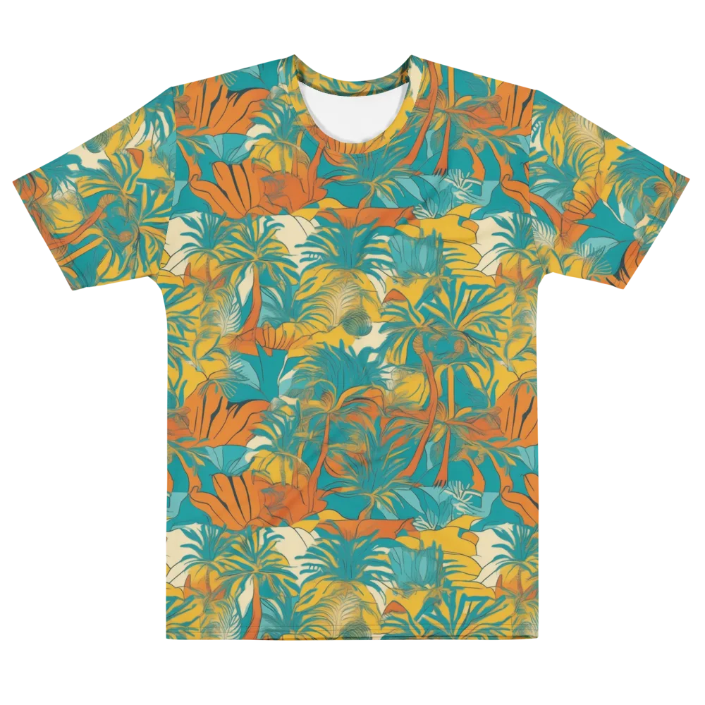 Citrus Jungle on Men's Cotton Crew Neck T-Shirt — Front