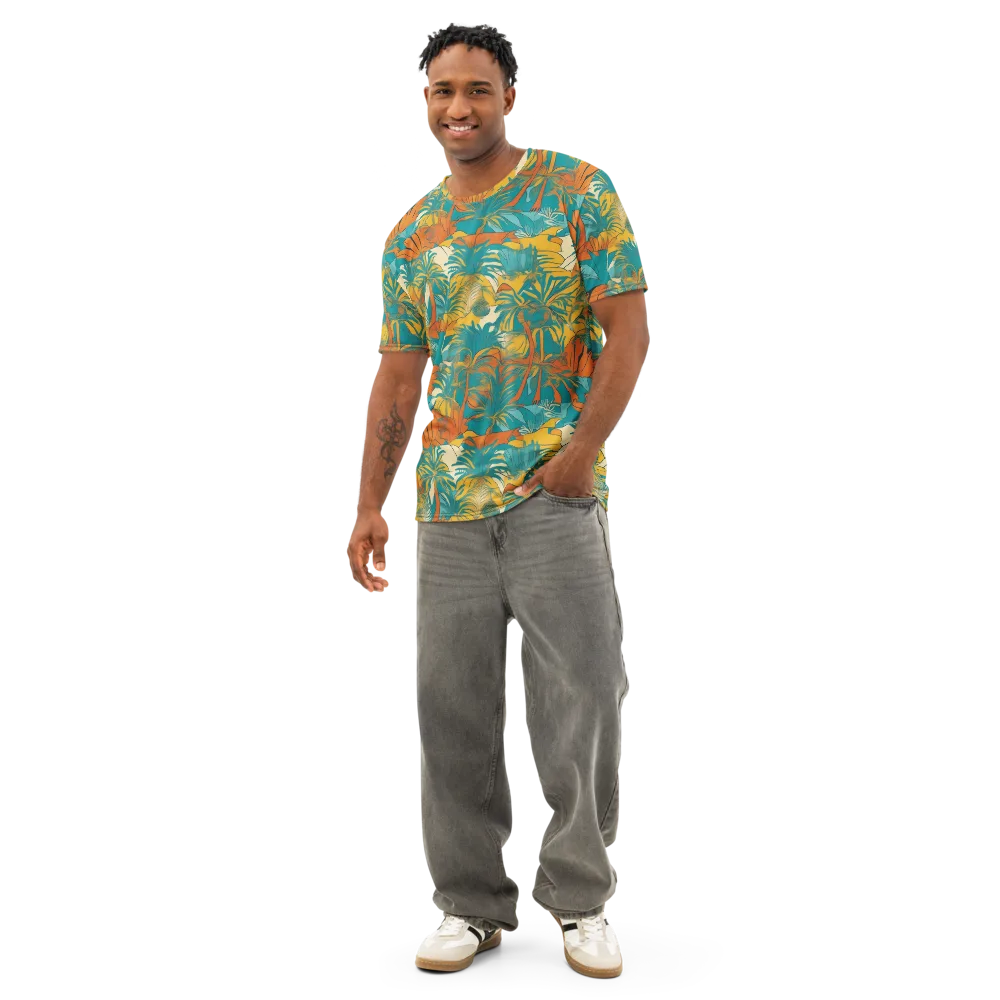 Citrus Jungle on Men's Cotton Crew Neck T-Shirt — Front