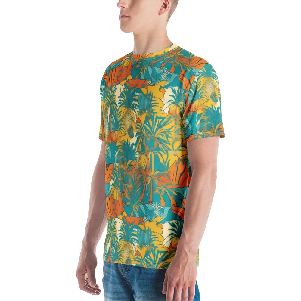 Citrus Jungle on Men's Crew Neck T-Shirt — Left