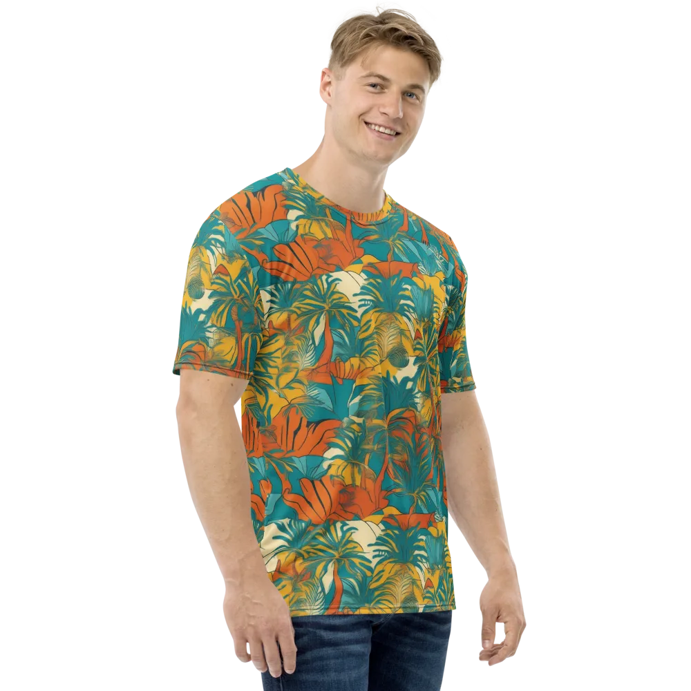 Citrus Jungle on Men's Crew Neck T-Shirt — Right