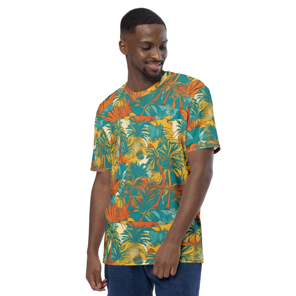 Citrus Jungle on Men's Crew Neck T-Shirt — Left