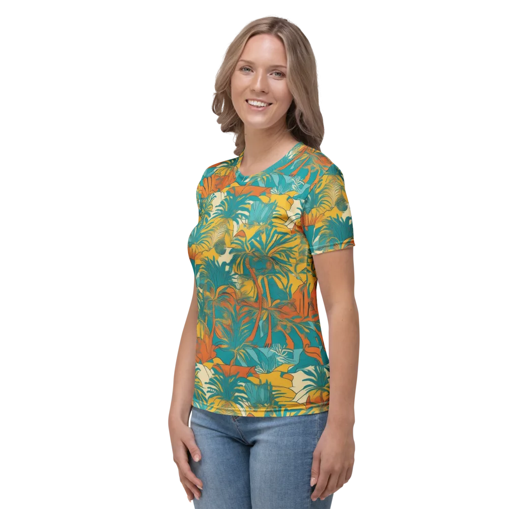 Citrus Jungle on Women's Crew Neck T-Shirt — Left