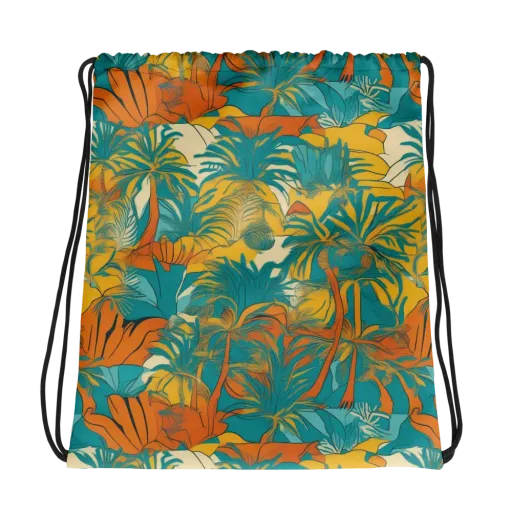 Citrus Jungle on a Drawstring Bag