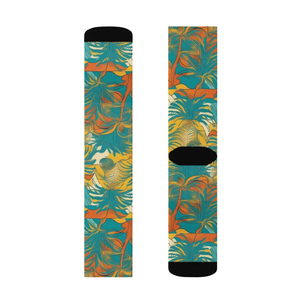 Citrus Jungle on Socks — Left Sock
