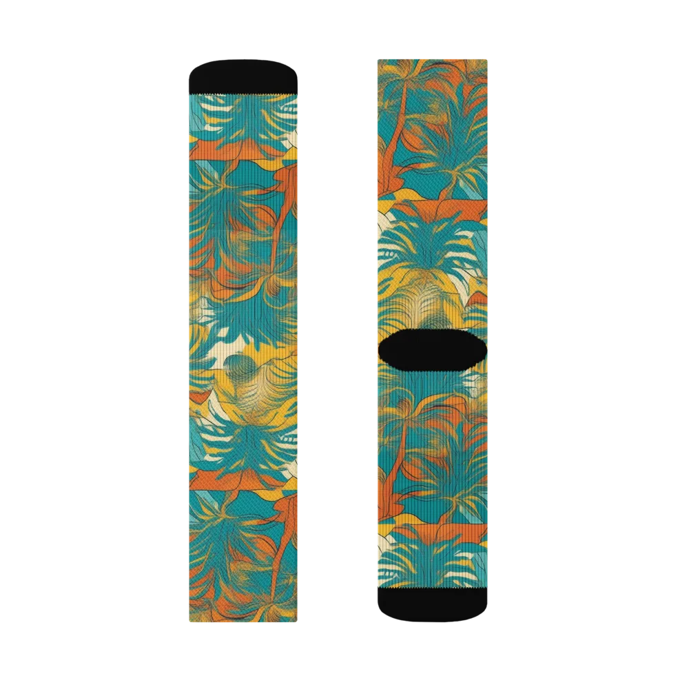 Citrus Jungle on Socks — Right Sock