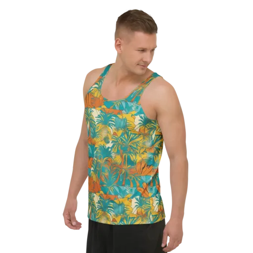 Citrus Jungle on a Men's Tank Top