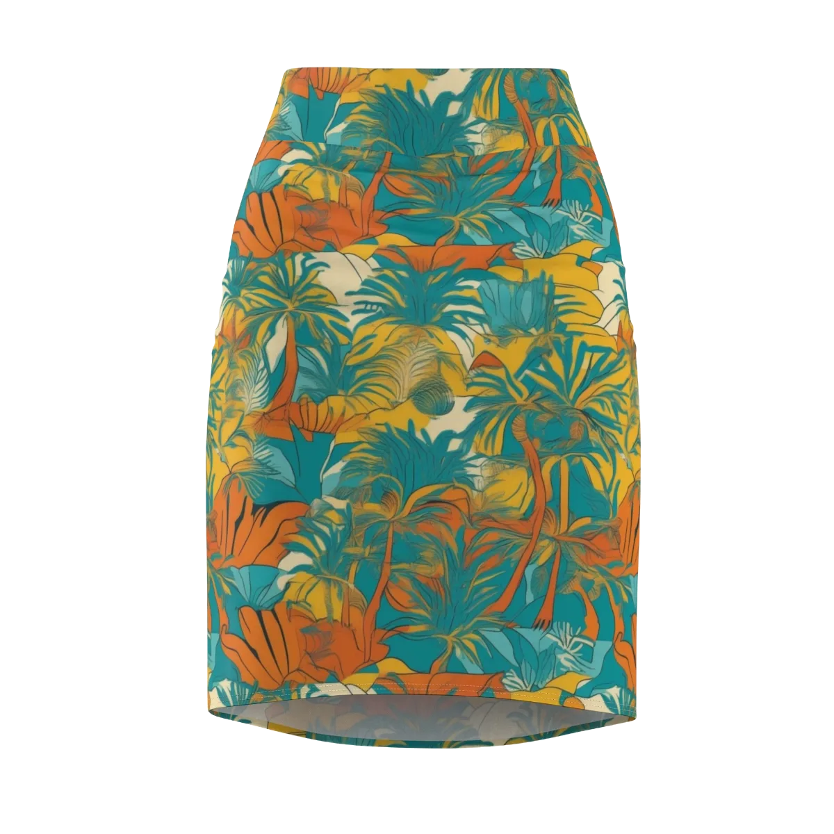 Citrus Jungle on Pencil Skirt — Front