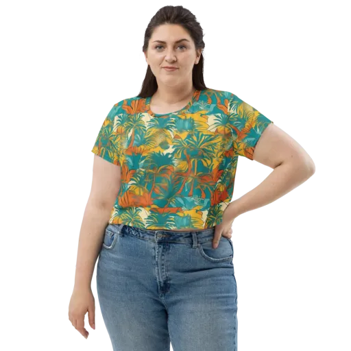Citrus Jungle on a Crop Tee