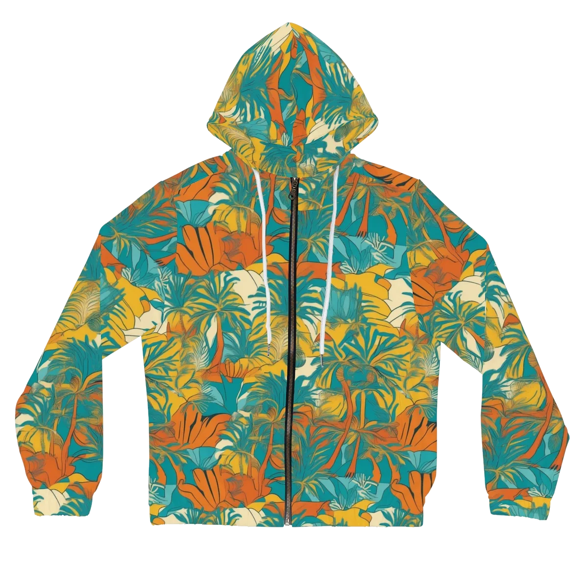 Citrus Jungle on Women's Full-Zip Hoodie — Front