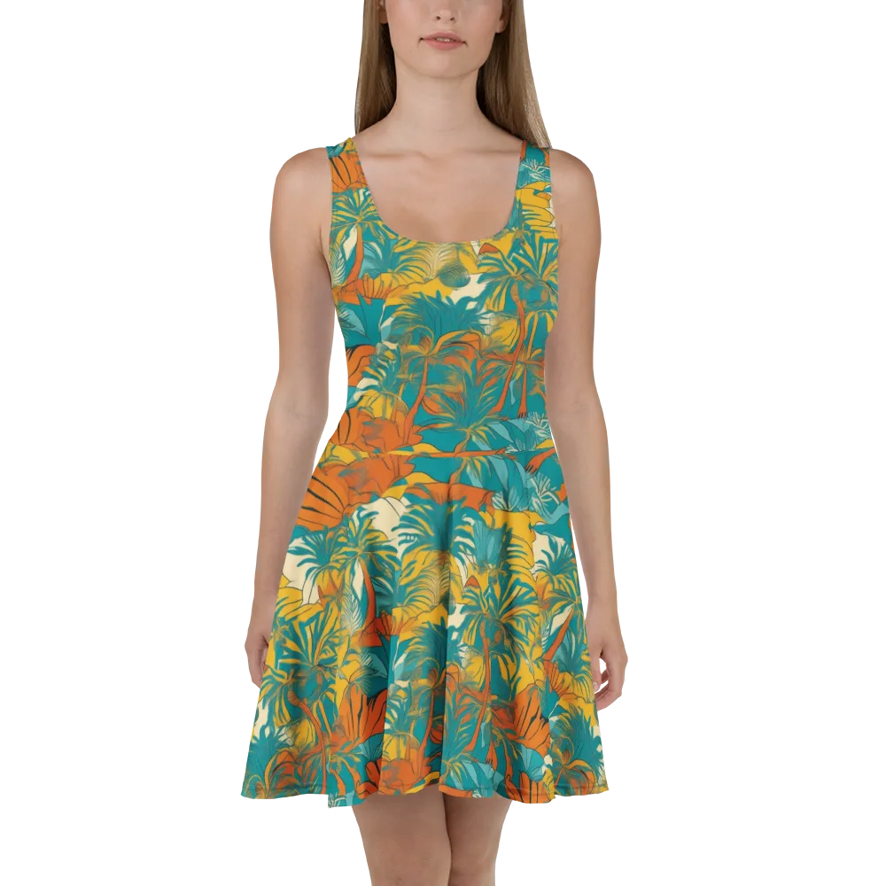 Citrus Jungle on Skater Dress — Front