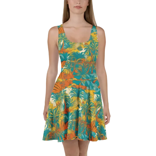 Citrus Jungle on a Skater Dress