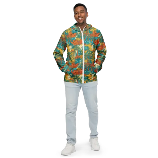 Citrus Jungle on a Men's Windbreaker