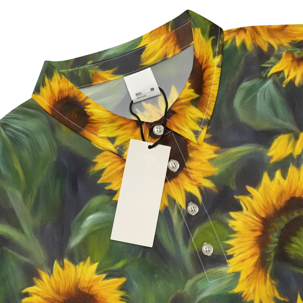 Sunflower Nocturne on Men's Slim Fit Polo Shirt — Product details