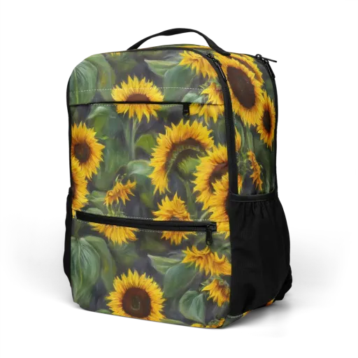 Sunflower Nocturne on a Utility Backpack